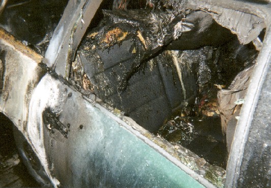 Audi A3 ausgebrannter Innenraum