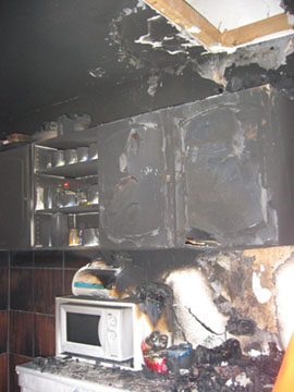 verbrannte Küche